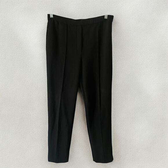 Theory Pull On Waist Double Knit Viscose Black Pant Size 12 - Picture 3 of 7